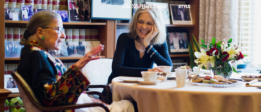 Feminist trailblazers and longtime friends, Ruth Bader Ginsburg and Gloria Steinem recently sat down with New York Times writer Phillip Gaines