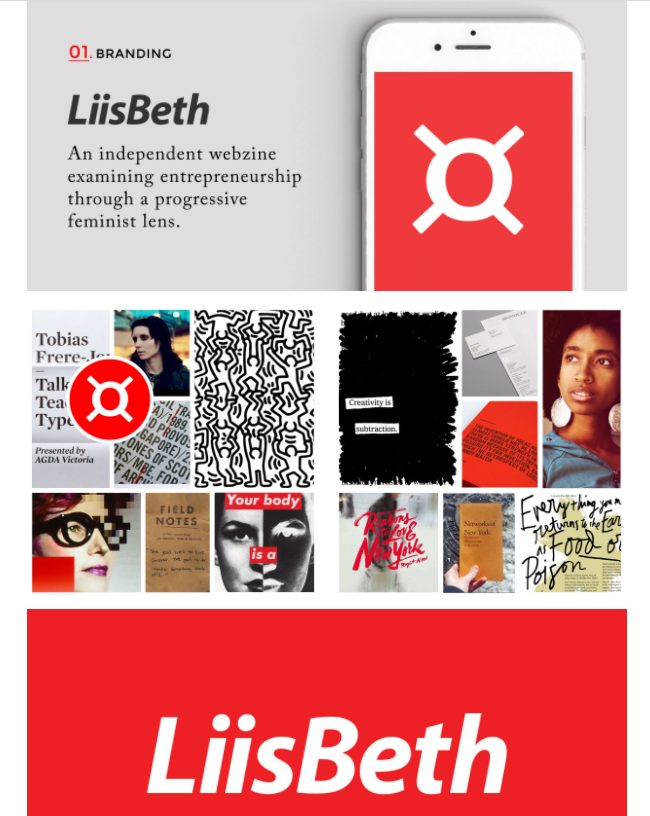 A picture of merian media's first website proposal for LiisBeth.com in 2014