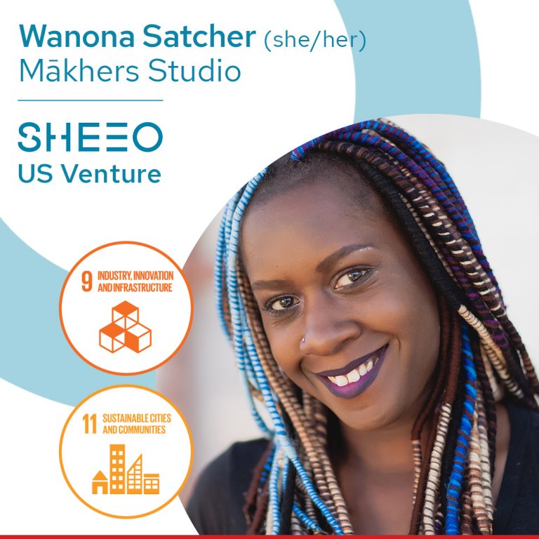 Picture of black woman entrepreneur, Wanona Satcher (she/her), founder, Mākhers Studio