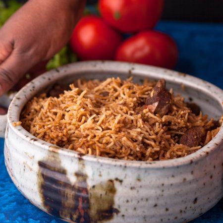 Picture of goat pilau dish