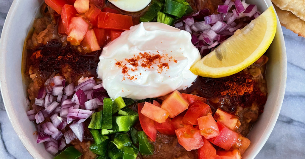 A picture of carribbean food plate called Ful