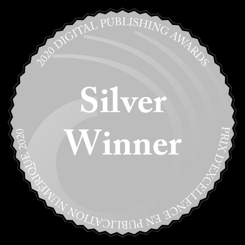 Image of silver medal for 2021 Canadian Digital Publishing Award for Best Editorial Newsletter